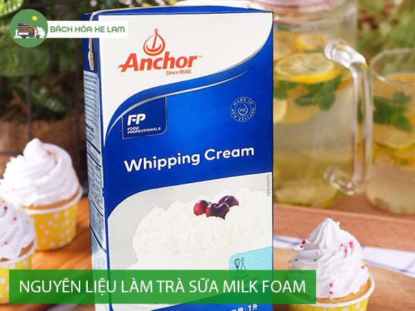 NguyÃªn liá»u lÃ m trÃ  sá»¯a milk foam